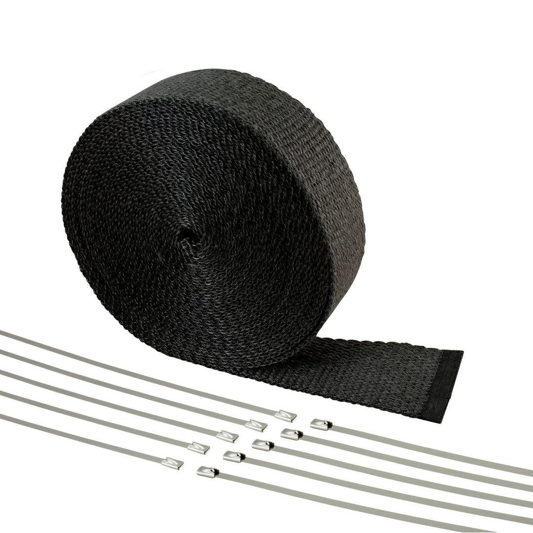 10m Fiberglas Hitzeschutz Band - 50mm breit schwarz
