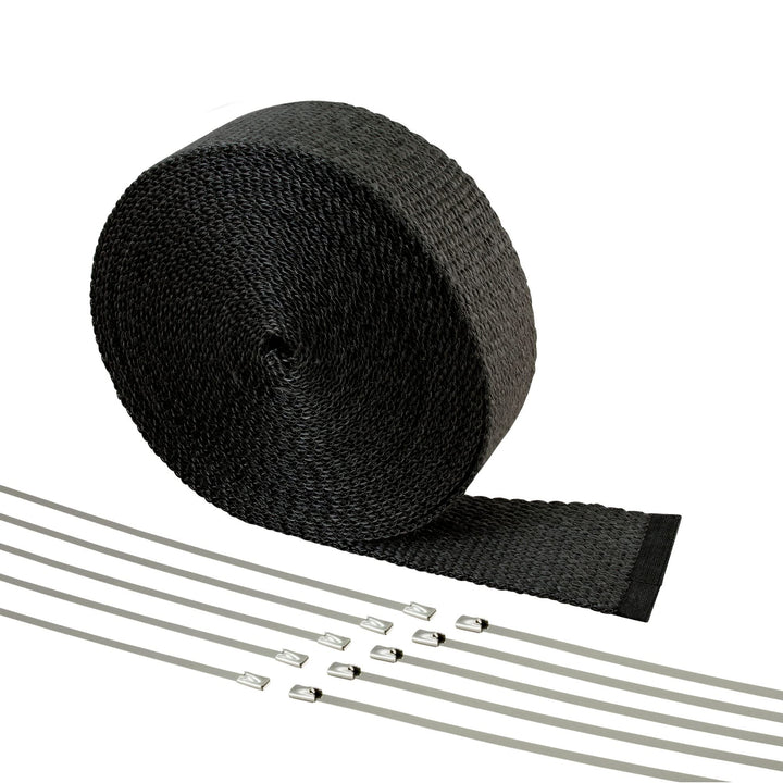 10m Fiberglas Hitzeschutz Band - 50mm breit schwarz