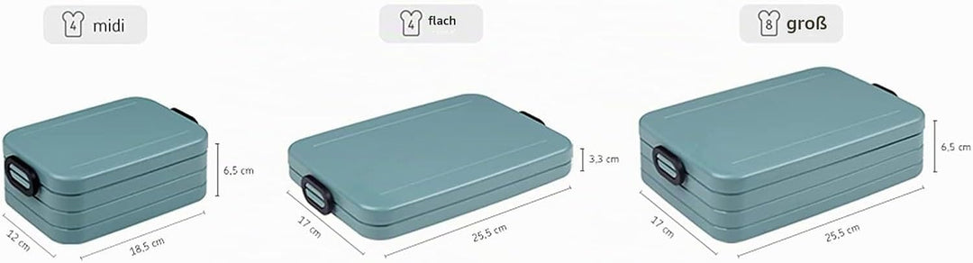 Mepal | Take a Break Duo Pack | Brotdose To Go | Lunchboxen für 2 bis 4 Sandwiches oder 4 bis 8 Brot