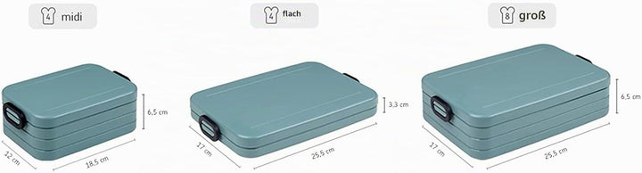 Mepal | Take a Break Duo Pack | Brotdose To Go | Lunchboxen für 2 bis 4 Sandwiches oder 4 bis 8 Brot