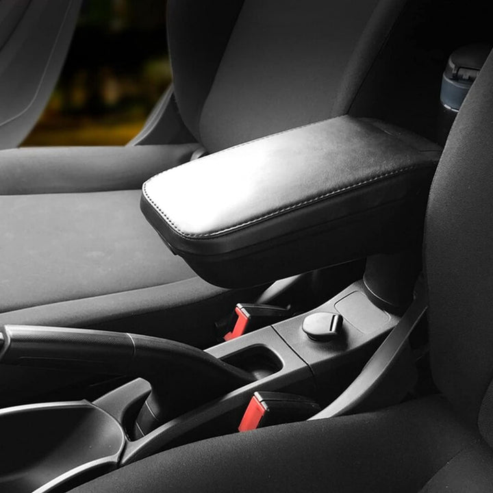 Mittelarmlehne Box, mit Ersatz ABS Kunstleder Getränkehalter für Smart Fortwo Forfour 453