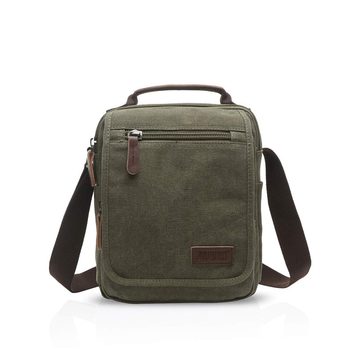 FANDARE Leinwand Umhängetasche Schultertasche Kuriertasche Canvas Messenger Bag für Herren Damen Kle