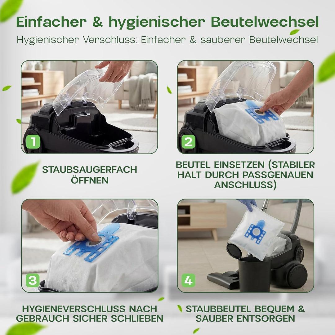 20 Staubsaugerbeutel als Alternative für Swirl Staubbeutel M50, M51, ähnlich Miele Staubbeutel 3D Ef