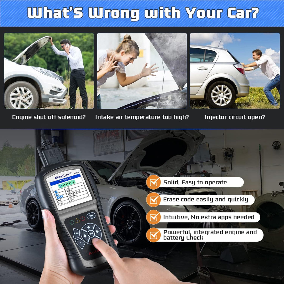 Autel MaxiLink ML519 OBD2 Diagnosegerät, Gleich wie AL519, OBD2/ EOBD/CAN Auto Scanner Fahrzeug Mot
