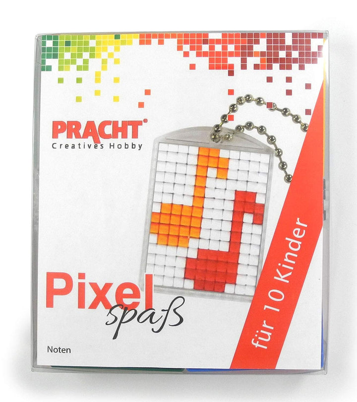 Pracht Creatives Hobby Pixel P90058-14501 Spass Bastelset Noten, mit 10 Medaillons zum Pixeln, einfa
