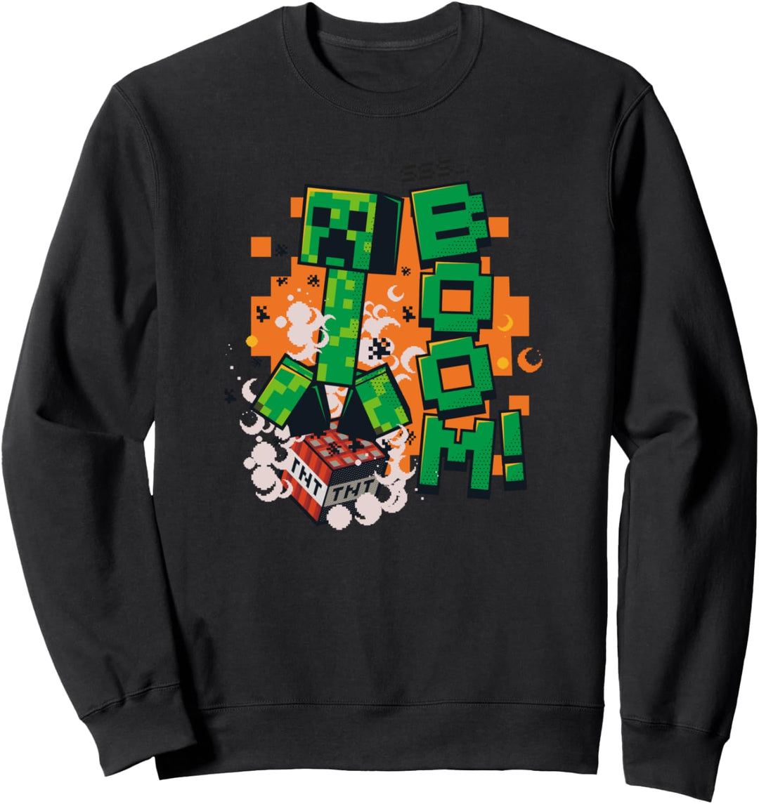 Minecraft Creeper TNT BOOM! Explosion Sweatshirt