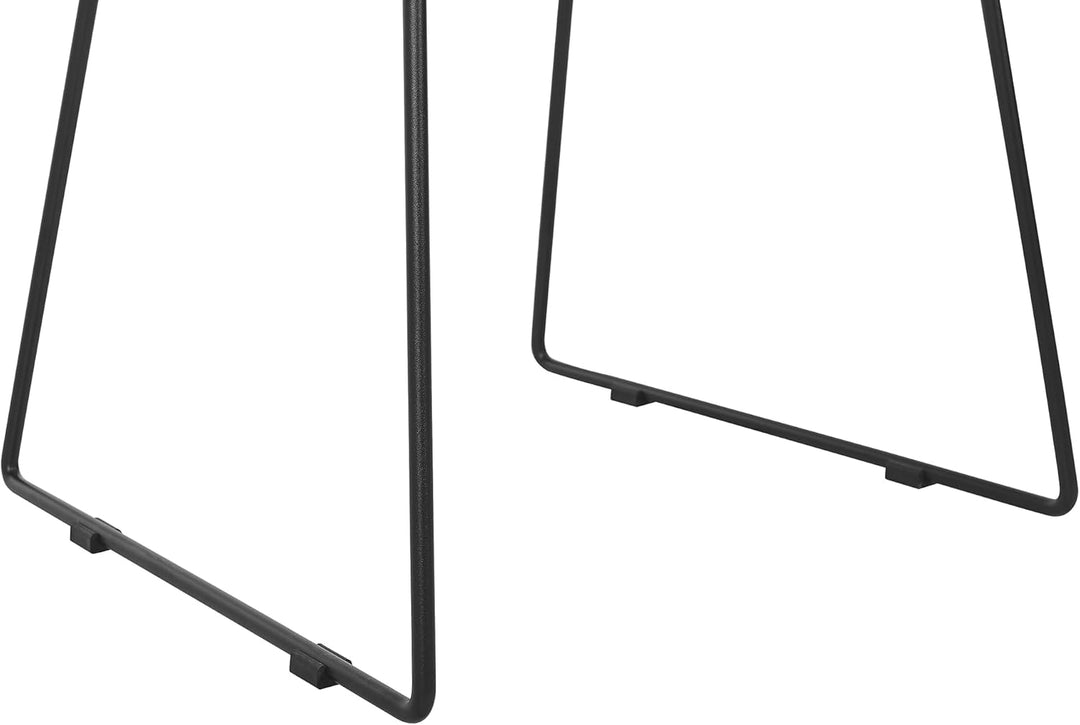 Schwarzes 2er Set Esszimmerstuhl aus Kunststoff mit Metallbeinen Sylva