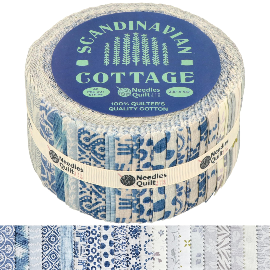 Needles Quilt Studio – 6,3 cm vorgeschnittene 40 StoffstreifenBündel (skandinavisches Landhaus) | Ba