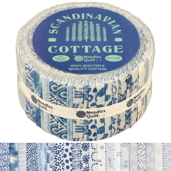 Needles Quilt Studio – 6,3 cm vorgeschnittene 40 StoffstreifenBündel (skandinavisches Landhaus) | Ba