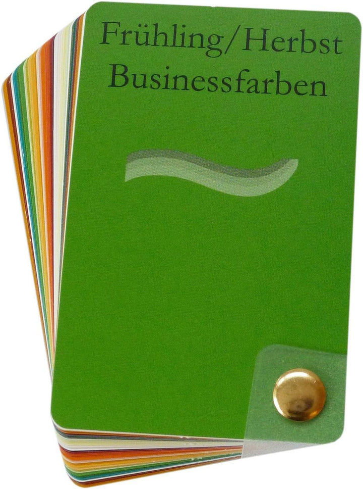 Farbpass Business Frühling/Herbst Mischtyp (warm Spring/Autumn) als Fächer mit 34 typgechten Farben