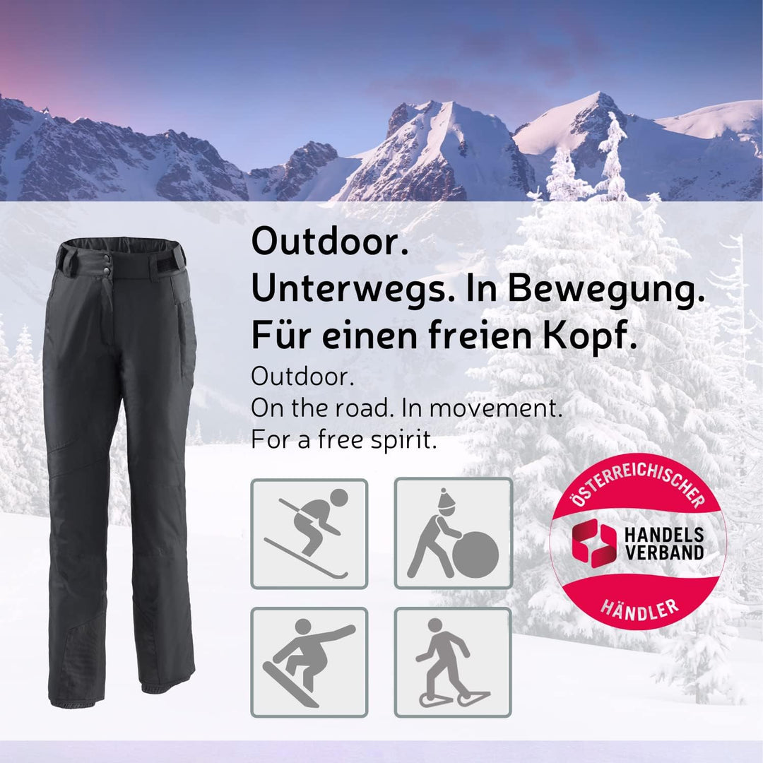 Black Crevice Damen Skihose I Damen-Skihose Grössen I wärmeisolierende Damen-Wanderhose I atmungsakt