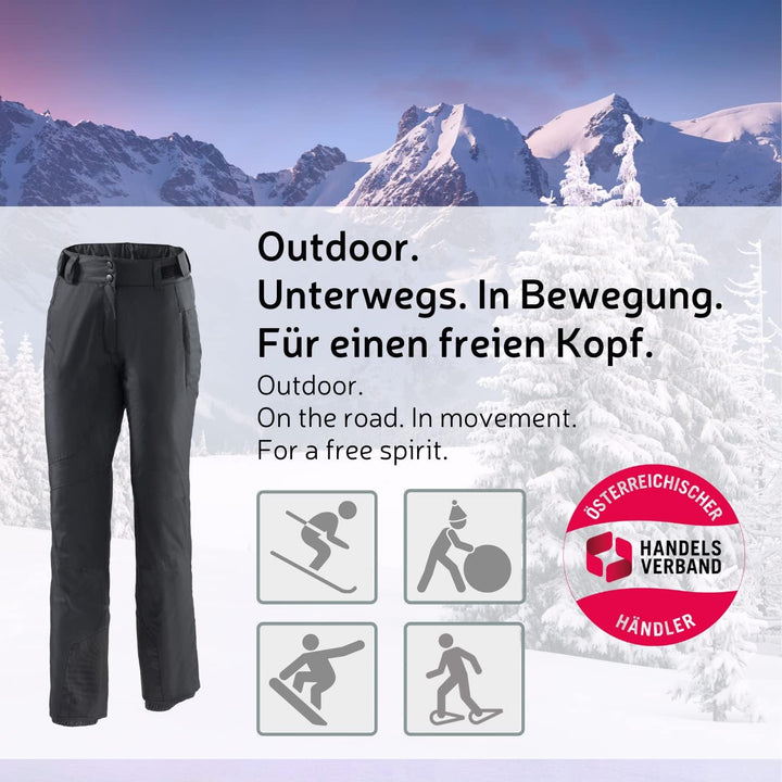 Black Crevice Damen Skihose I Damen-Skihose Grössen I wärmeisolierende Damen-Wanderhose I atmungsakt