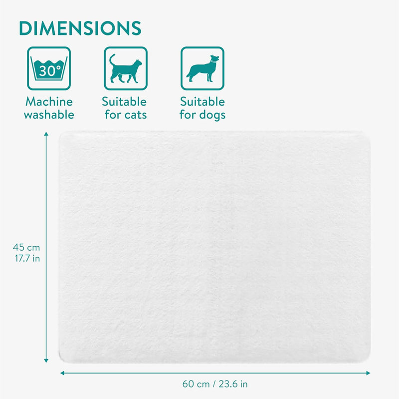 Navaris selbstheizende Decke für Katzen und Hunde - 60x45x4cm Wärmematte Wärmedecke flauschig weich