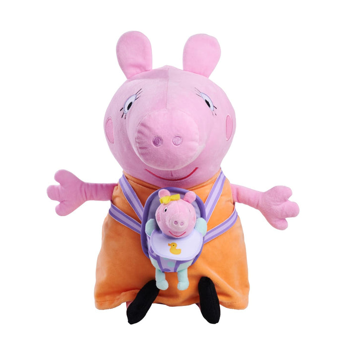 Simba Toys - Peppa Wutz – Mama mit Evie Plüschfigur 33cm – weiches Kuscheltier für Kinder ab 0 Jahre