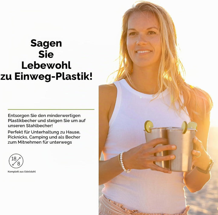 Klean Kanteen Classic Trinkflasche, Edelstahl, Silber, 473ml, 4-Einheiten 473ml - 4er Pack, 473ml -
