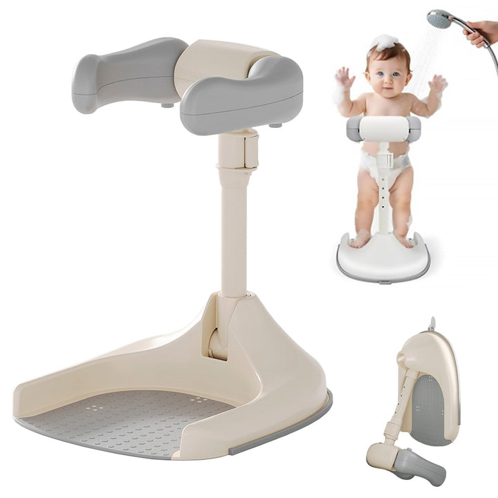 Baby Dusche Ständer, Einstellbarer Kleinkind Shower Stand Support mit AntiRutsch-Basis, Baby Badewan