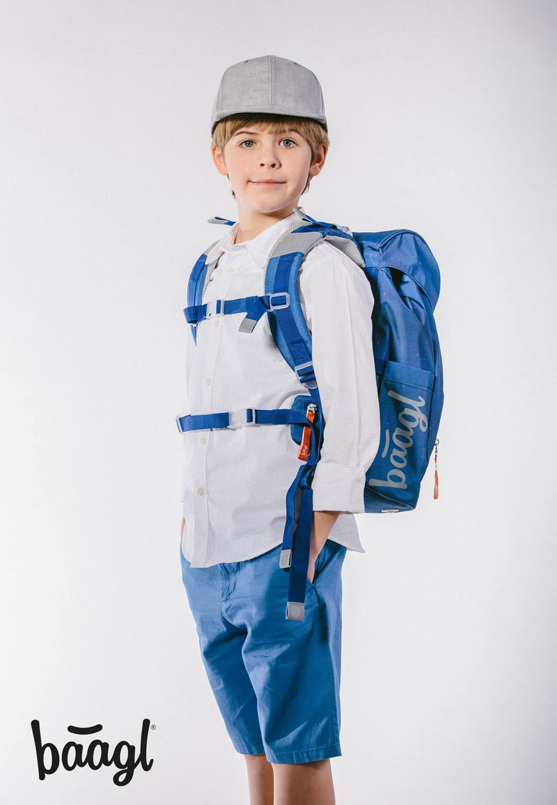 Baagl Schulranzen Jungen für Grundschule Volksschule, Airy Schultasche Set 3-Teilig, Grundschule Sch