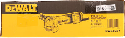 DeWalt Winkelschleifer (1500 Watt, 125 mm mit Drehzahlelektronik, mit Sanftanlauf und Nullspannungss