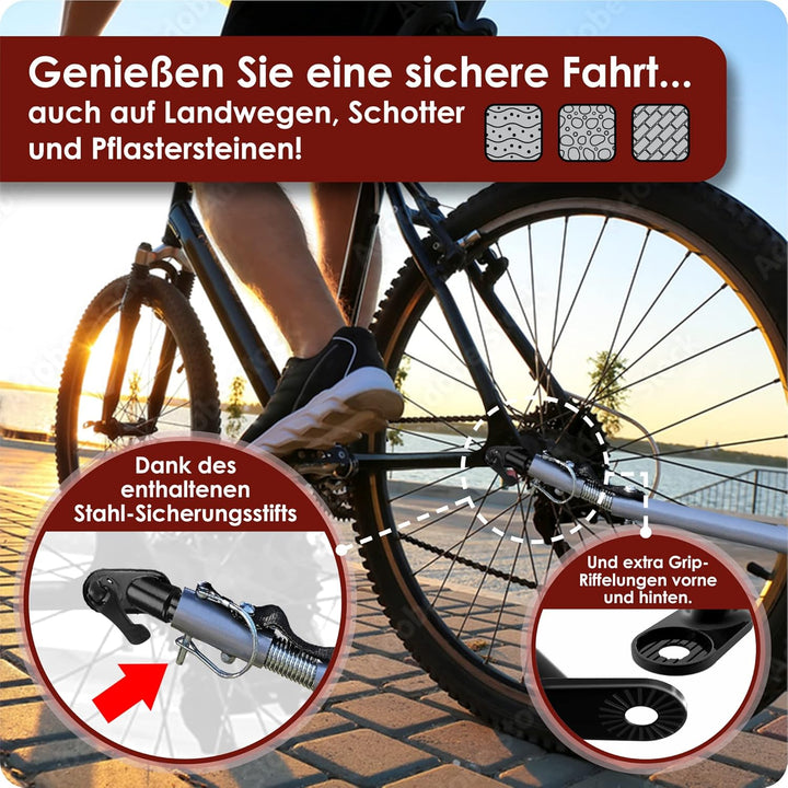 Stabile Fahrradanhänger Kupplung mit Sicherungsstift schwarz, hohe Fahrstabilität, Fahrrad Anhängerk