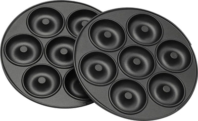 Melissa 16250072 3in1 Donut Muffin und Popcake-Maker 3 auswechselbare Backplatten, Rot Metallic