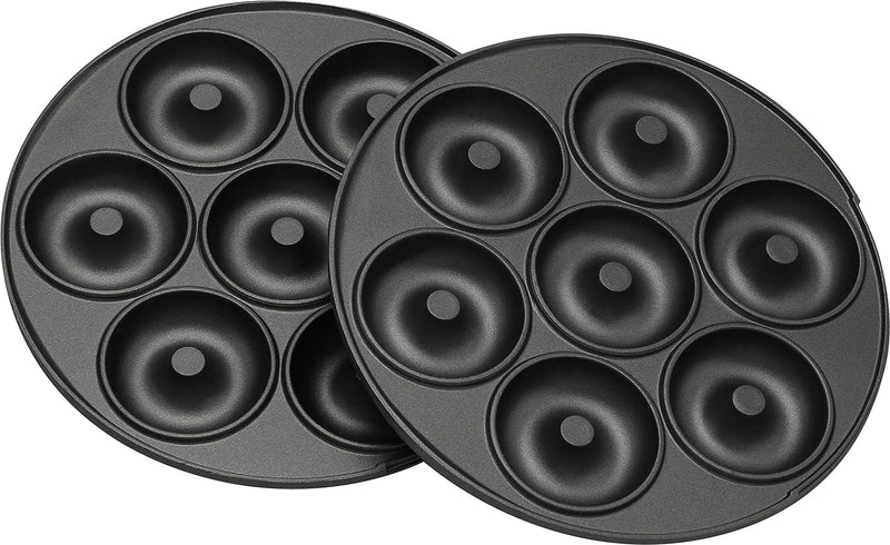 Melissa 16250072 3in1 Donut Muffin und Popcake-Maker 3 auswechselbare Backplatten, Rot Metallic