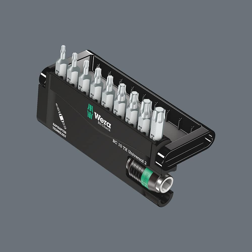Wera Bit-Sortiment, Bit-Check 10 TX Universal 2, 10-teilig, 05057115001, Bit-Check 10 TX Universal 2