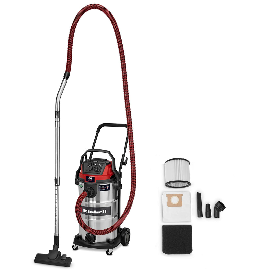 Einhell Nass-Trockensauger TE-VC 4090 SACL (1150 W, 225 mbar Saugleistung, 40 L Behälter, Staubschut