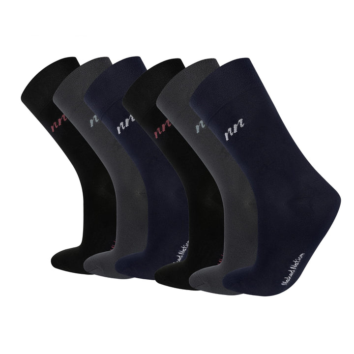 Premium Bambus Socken für Herren und Damen, 6 Paar Superweiches Top mit Komfortbund, Ohne Gummi Unis