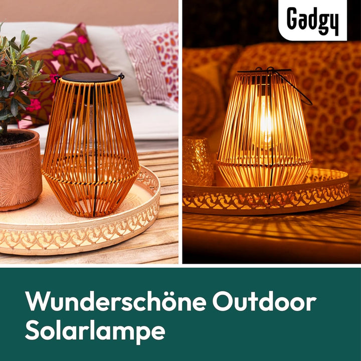 Gadgy Solarlampe für aussen Garten - Wasserdichte Solar Leuchte Garten draussen - Solar Laterne für