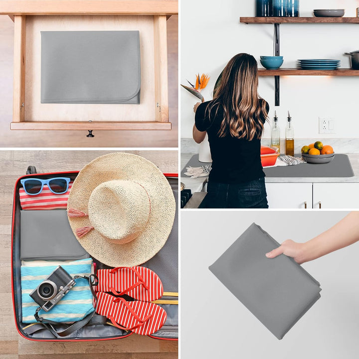 FLASLD Hitzebeständige Matte für Luftfritteuse, feuerfeste Silikonmatten für Küchenarbeitsplatten, A