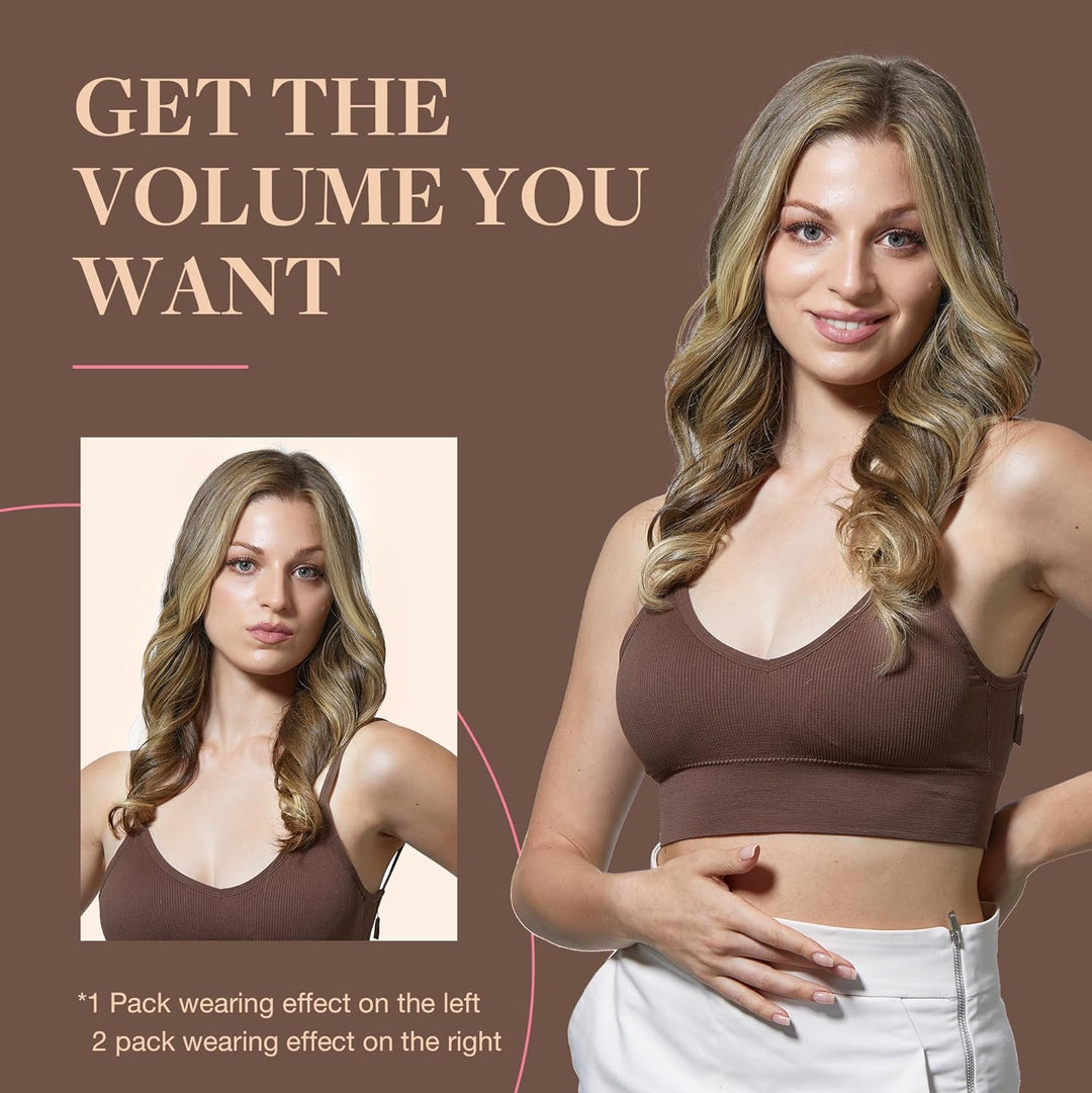 GOO GOO Clip in Extensions Echthaar, Echthaar Extensions Clip, 30cm 85g 7pcs, Clip In Haarverlängeru