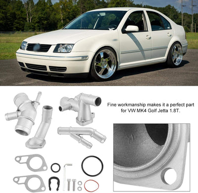 Aluminiuuss Thermostatgehäuse Wasserrohr CNC für MK4 Golf 1.8T für flangia refrigerante aluminium wa