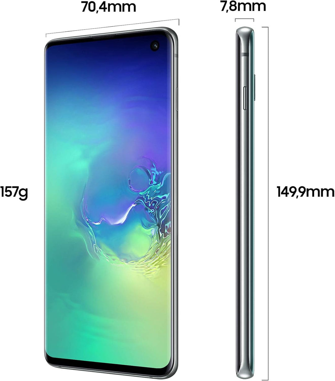 Samsung Galaxy S10 Smartphone (15.5cm (6.1 Zoll) 128 GB interner Speicher, 8 GB RAM, prism Grün) - [