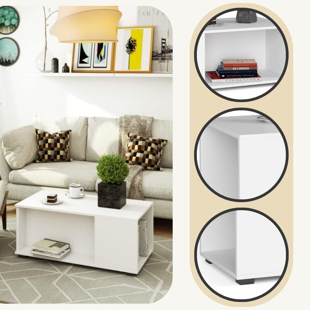 AKORD Couchtisch Holz | Juliet 90x38x51cm | | Schrank für Wohnzimmer | Schlafzimmer Schrank | Minima