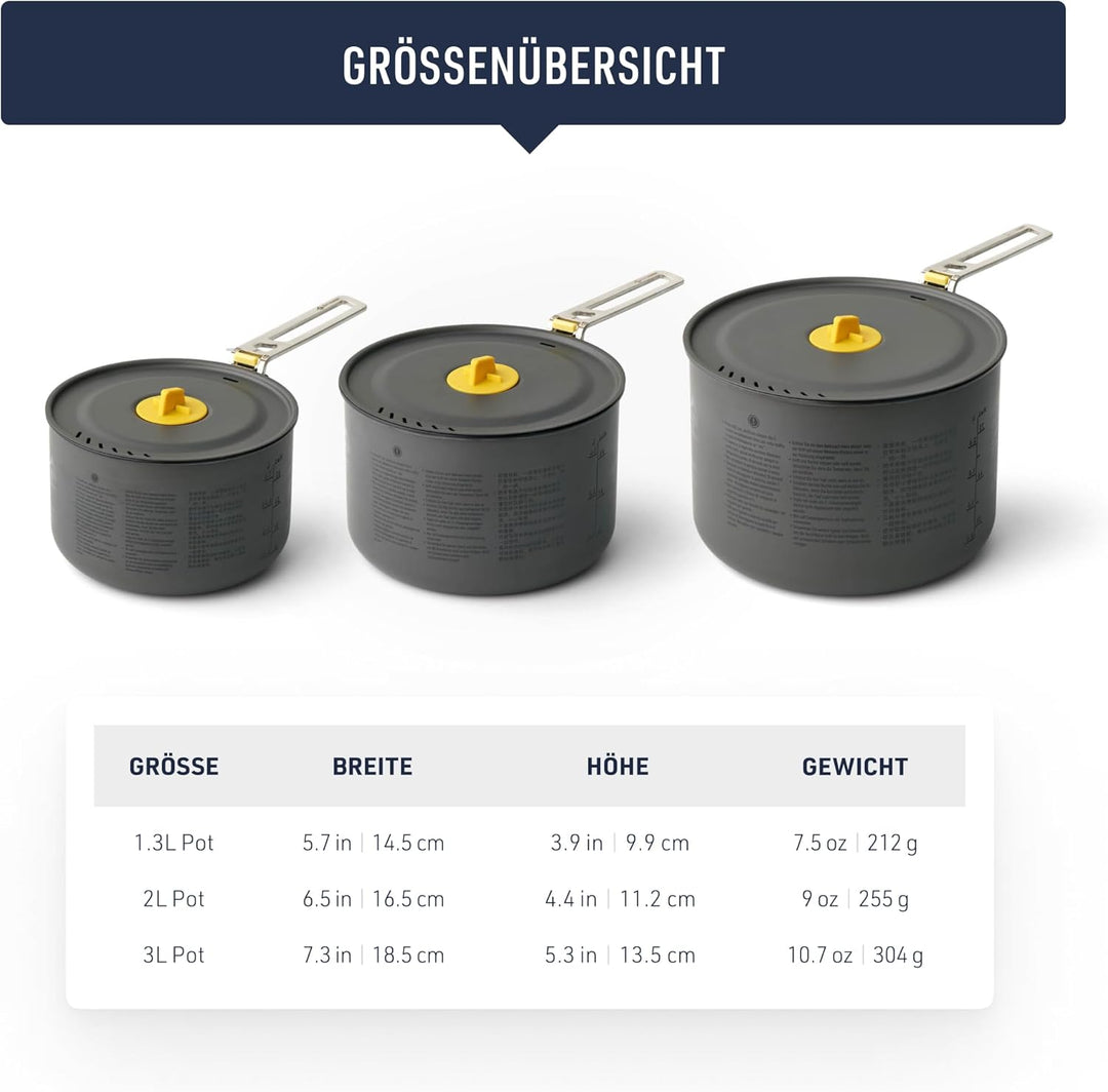 SEA TO SUMMIT - Frontier Pot 1.3L - Ultraleichter Campingtopf - 1 Person - Kochtopf mit Antihaftbesc