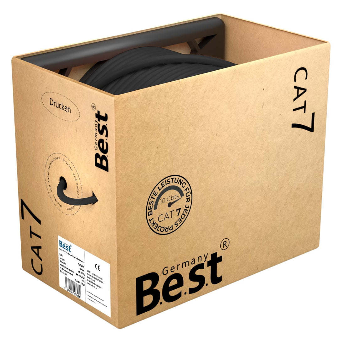 Germany B.e.s.t CAT 7 200M Simplex Erdkabel Netzwerkkabel Outdoorkabel LAN Kabel Ethernetkabel S/FTP
