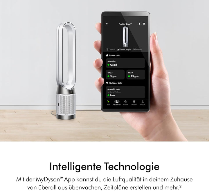 Dyson Purifier Cool PC1 Luftreiniger mit kraftvollem kühlenden Luftstrom (Weiss/Weiss)