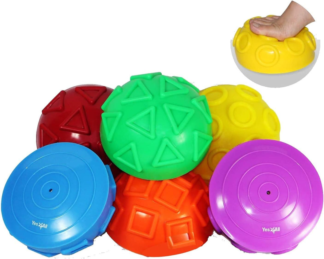 Yes4All Balance Igel 6X Set Balance Pods; Balance-Igel Ø 16 cm; Balance-Halbball in drei Formen für