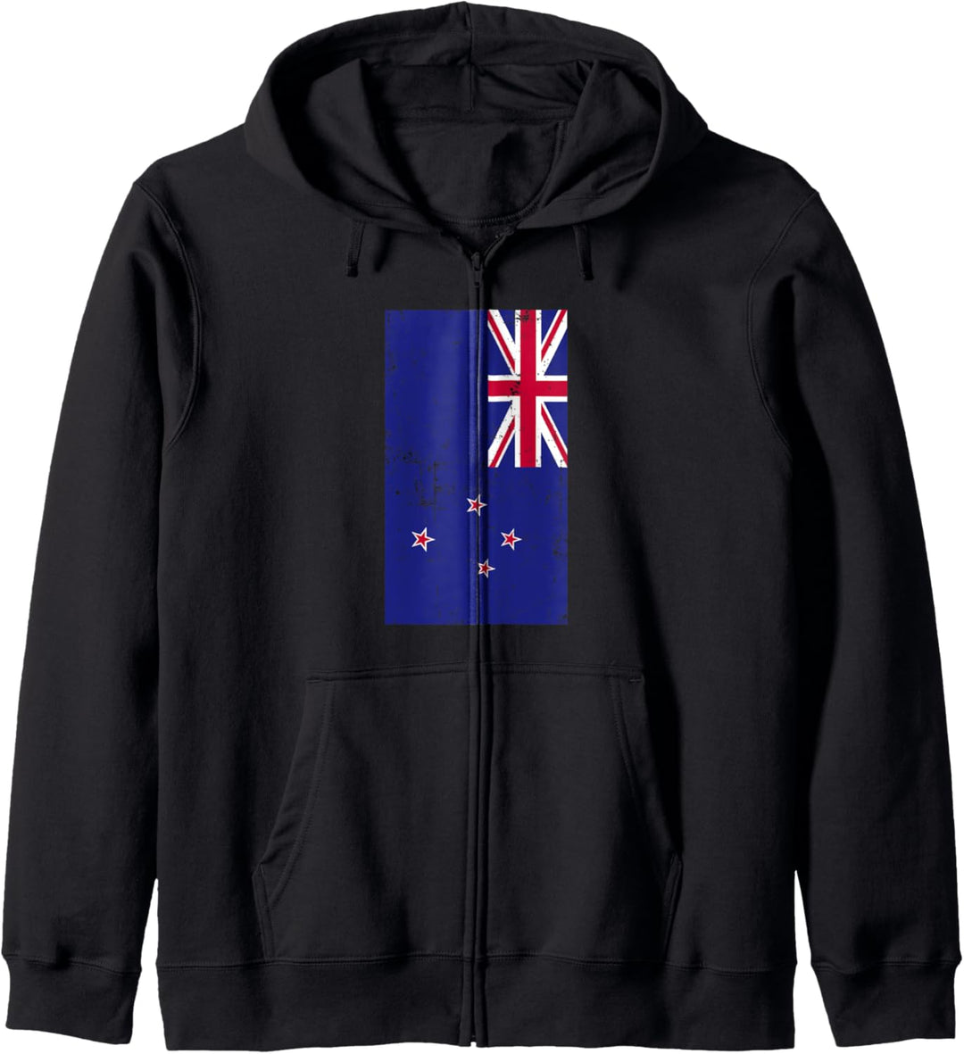 New Zealand Oceania Wellington Distressed Flag Kapuzenjacke