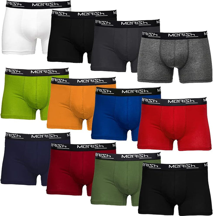 MERISH Boxershorts Herren 8-er / 12-er Pack S-5XL Unterwäsche Unterhosen Männer Men Retroshorts New,