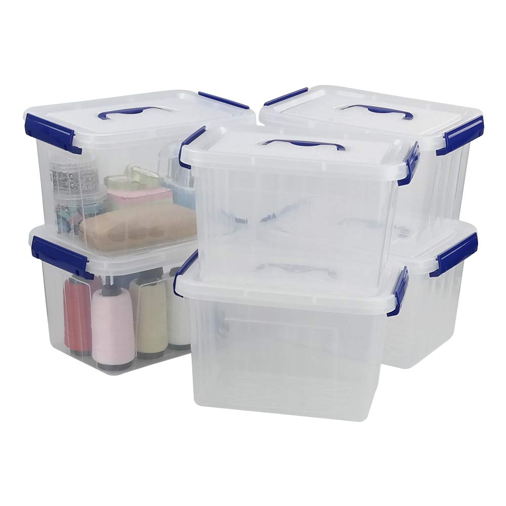 Farmoon 6 L Aufbewahrungsbox Mit Deckel, 6 Stück, Transparent, 6 L