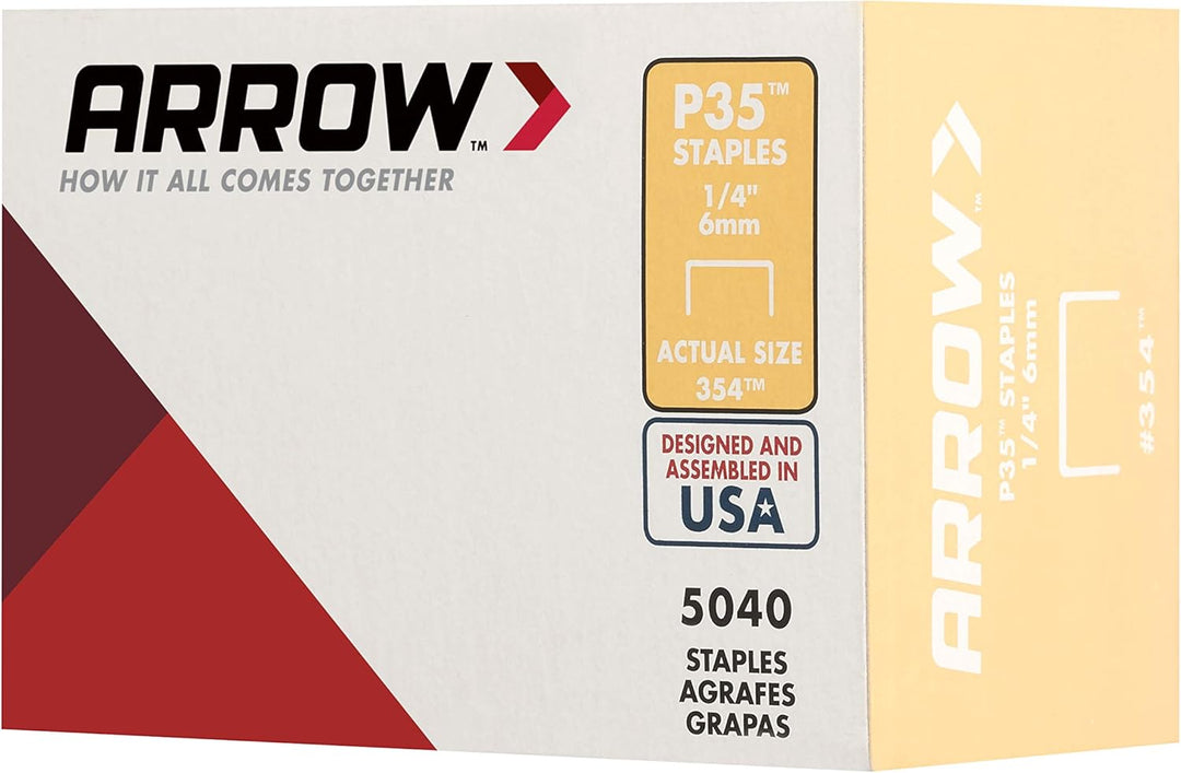 ARROW P35 Staples Box 5000-6mm - 1/4in 1/4 inch / 6 mm Silber, 1/4 inch / 6 mm Silber