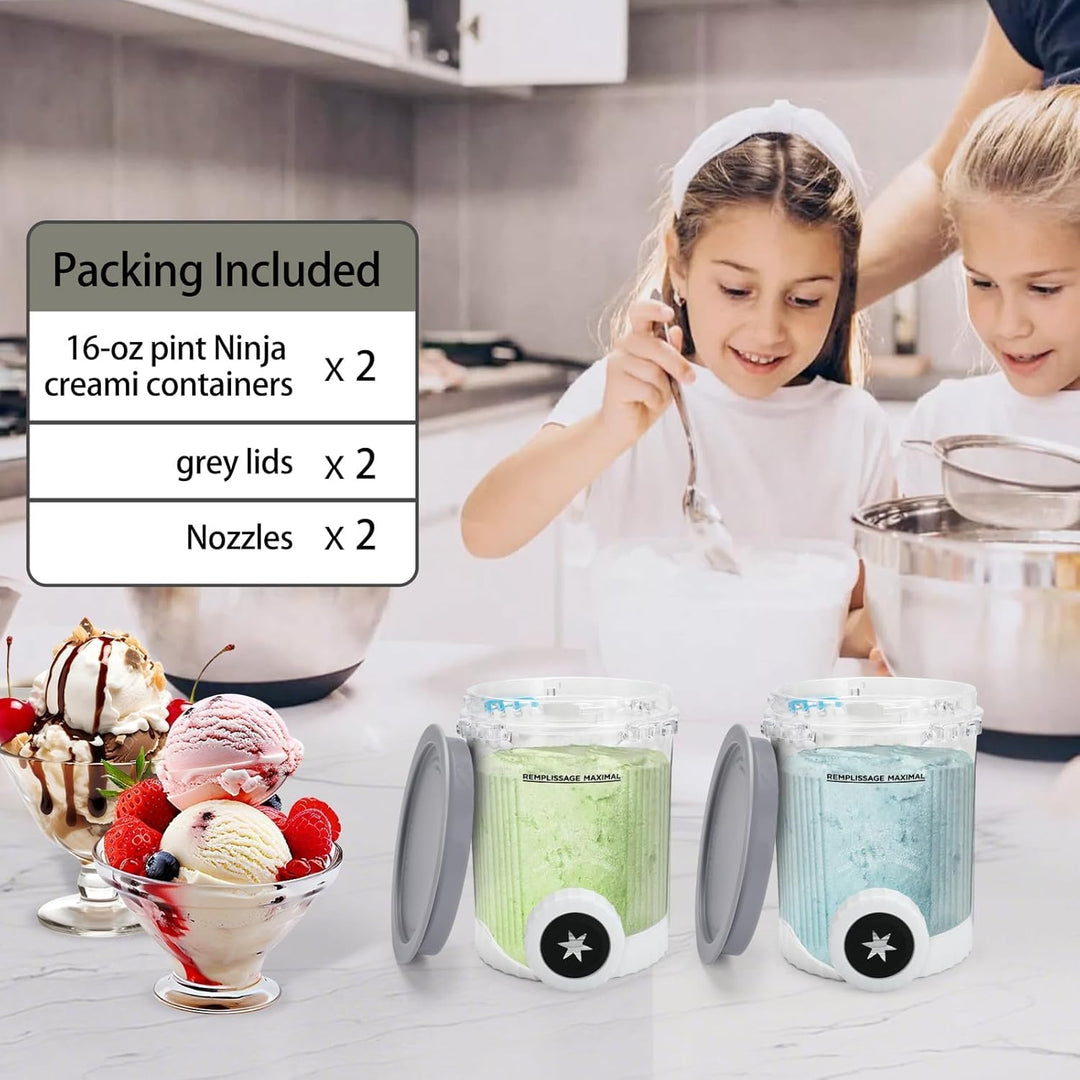 2 Stück Creami Behälter für Ninja Swirl, Tubs Zubehör für die Ninja Creami NC701 NC700 Serie, BPA-fr