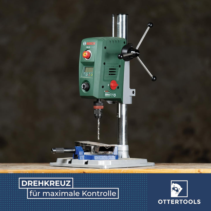 Ottertools - Drehkreuz kompatibel mit Bosch PBD-40 Tischbohrmaschine (runde Griffform) kompatibel mi