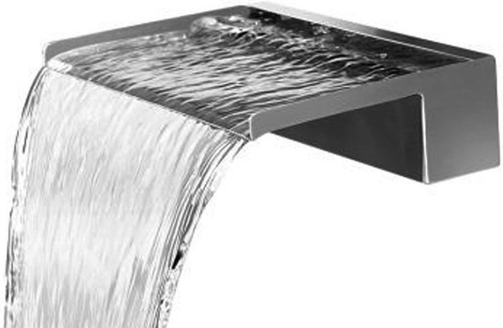 garten-wohnambiente Wasserfall 75 cm incl. LED-Beleuchtung aus Edelstahl matt gebürstet Wasserauslau