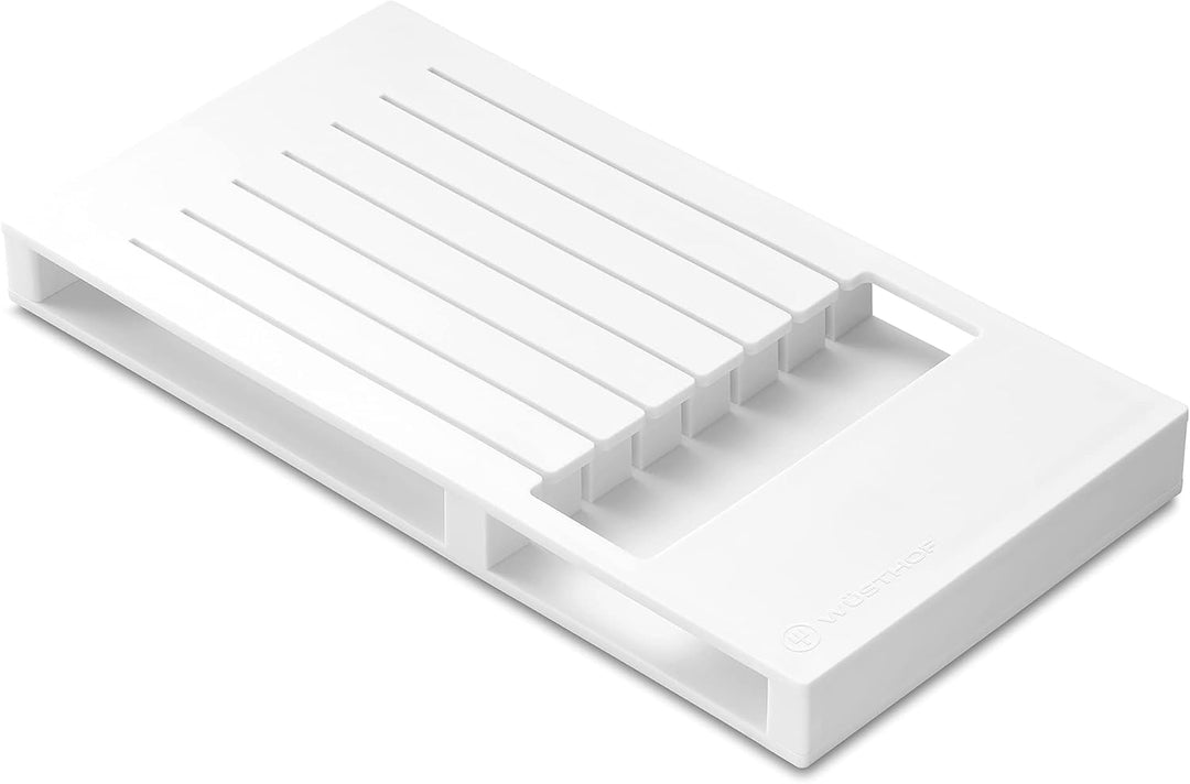 WÜSTHOF Schubladeneinsatz Kunststoff weiss für 7 Messer, 43 x 22 x 4 cm Kunststoff, Weiss, Kunststof