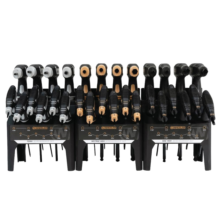 Wheeler SAE/Metric/Hex/Torx P-Handle Driver Set 30pk