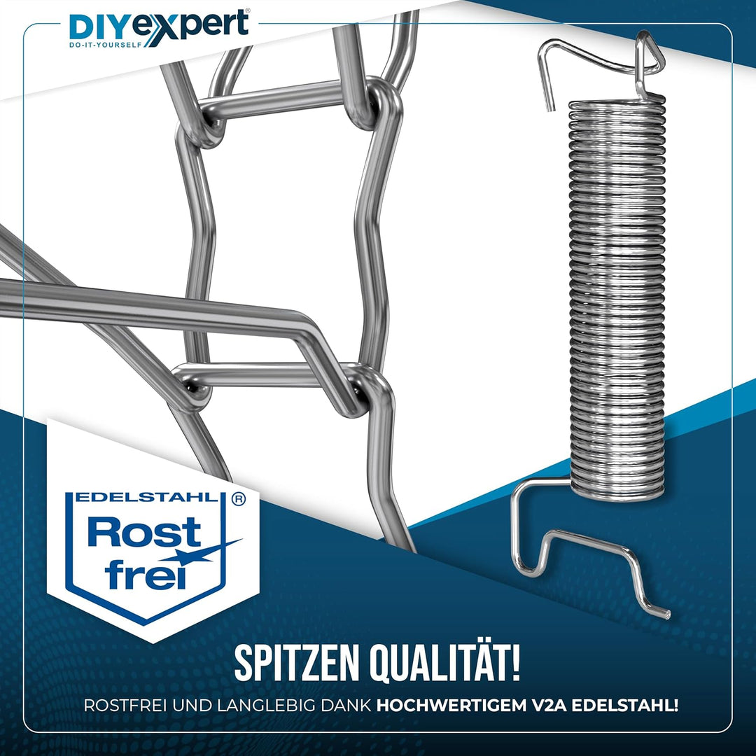 DIYexpert 5er Pack Marder-Schutz für Fallrohre bis zu Ø 100mm aus Edelstahl - individuell anpassbare