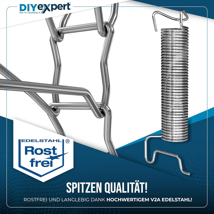 DIYexpert 5er Pack Marder-Schutz für Fallrohre bis zu Ø 100mm aus Edelstahl - individuell anpassbare