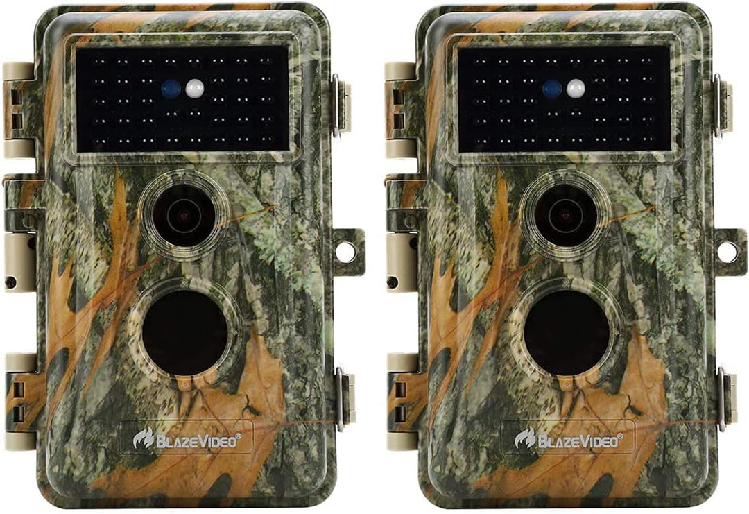 2tlg. Wildkamera Fotofalle Beute Kamera JagdKamera, 32MP HD Video, 36pcs IR LED No-Glow Nachtsicht W